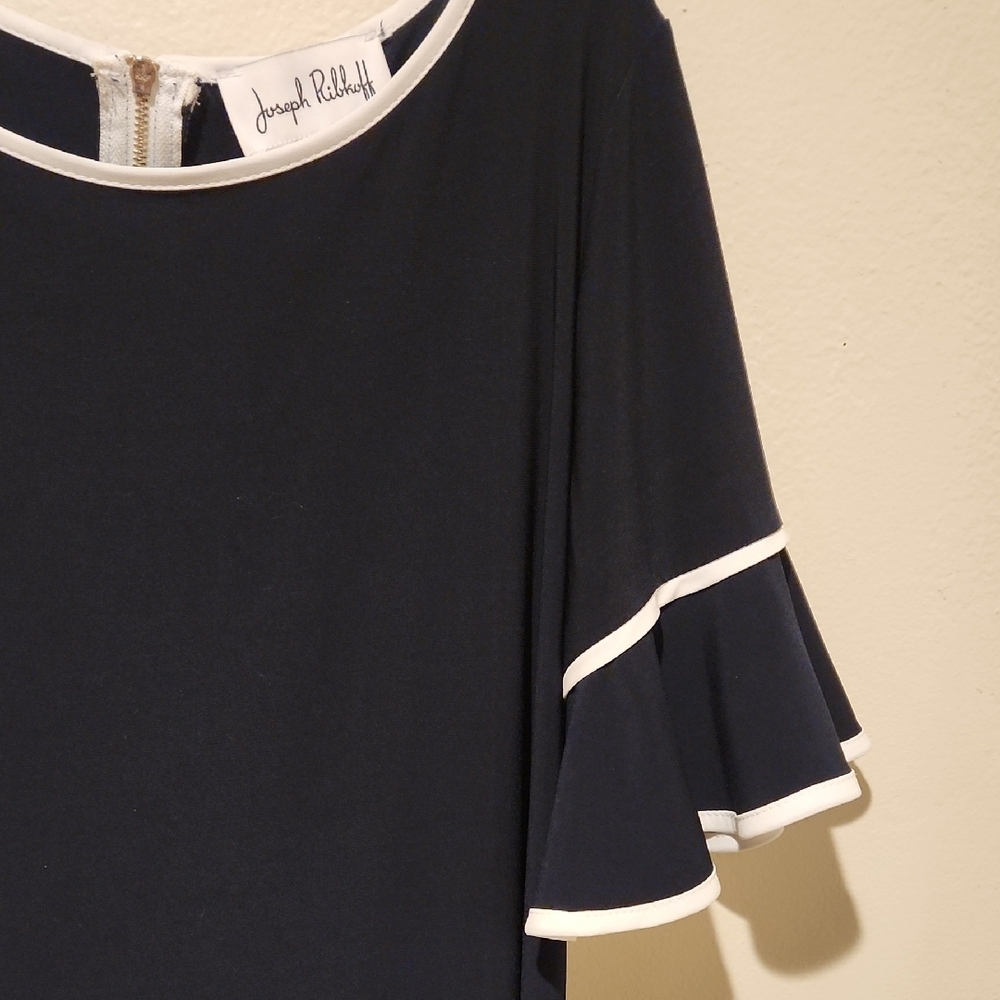 ❤️ JOSEPH RIBKOFF RUFFLE SLEEVE TOP, 8 - Picture 4 of 8